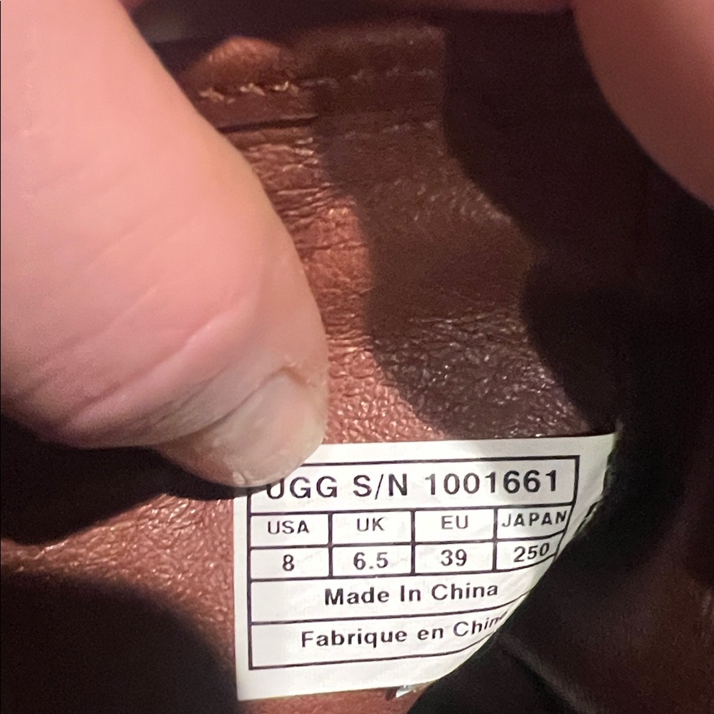 UGG Chestnut Leather Buckle Boots - Picture 7 of 7